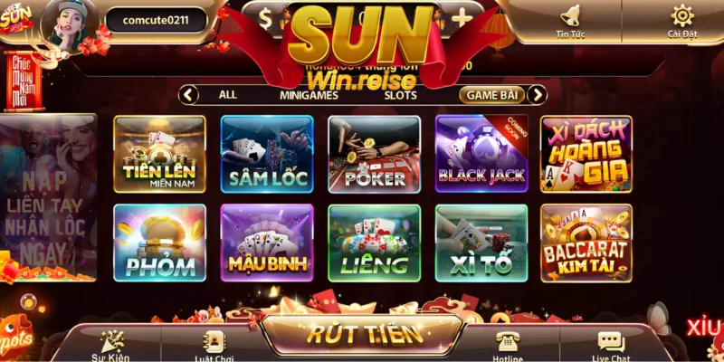 Game bài cưc đỉnh tại cổng game Sunwin