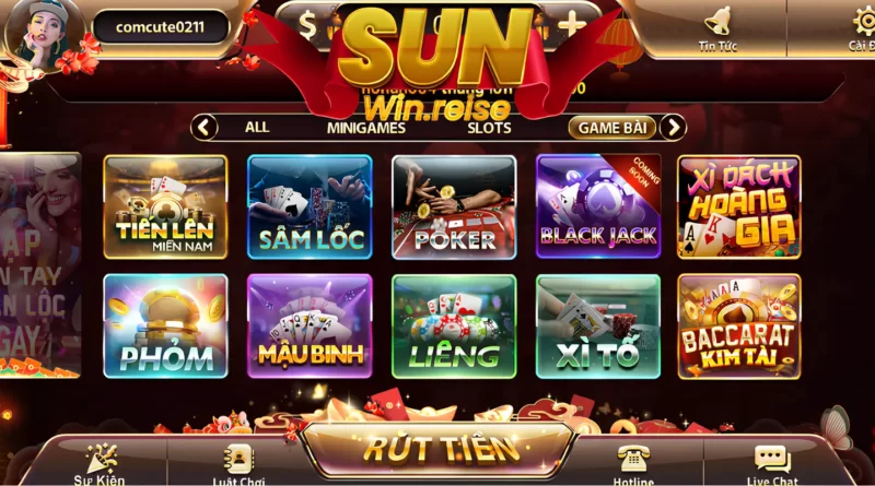 Game bài cưc đỉnh tại cổng game Sunwin