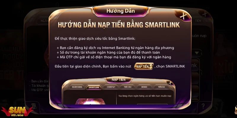 Nạp tiền qua Smartlink được hoàn tiền hấp dẫn